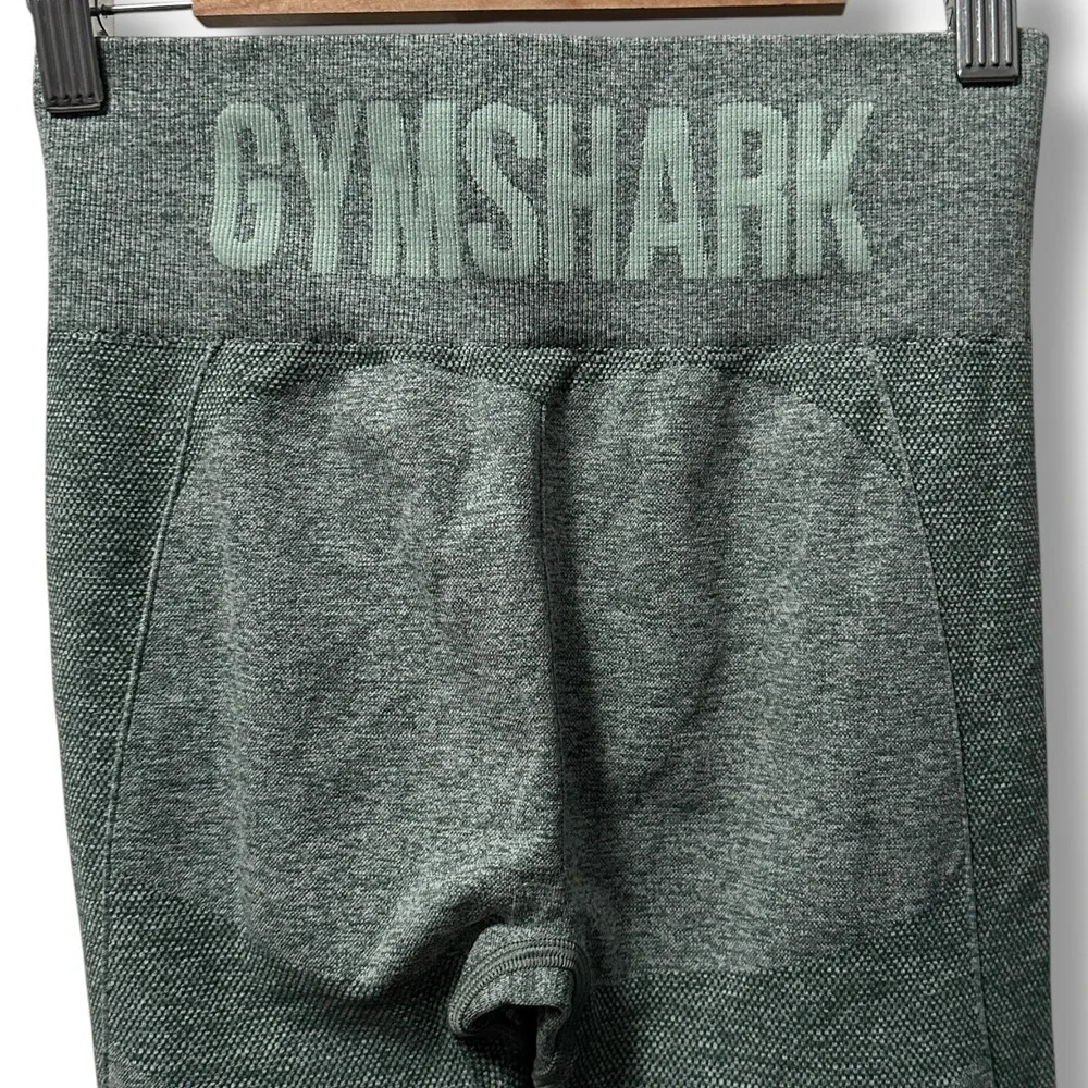 Gymshark Green Flex High‎ Waist Leggings S Athleisure Gym Yoga Workout - Picture 3 of 9